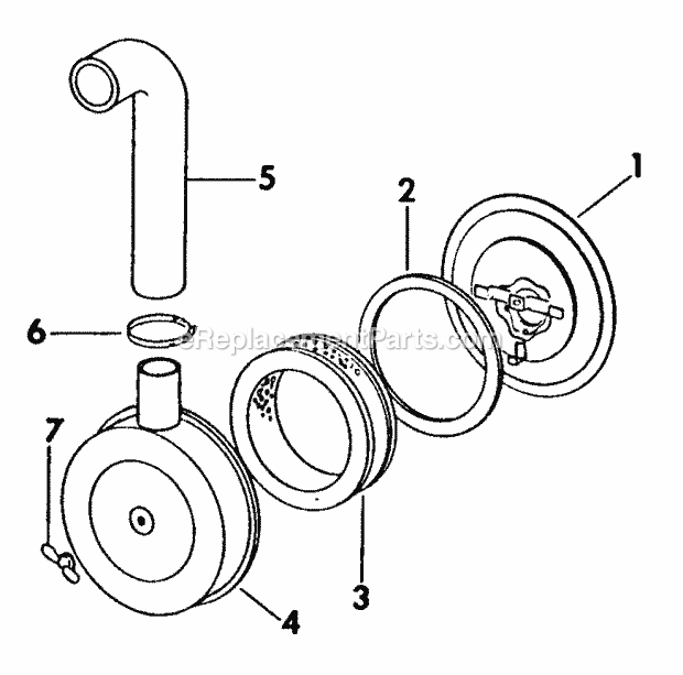 Air Cleaner & Extension Diagram and Parts List for 169 2050048U Cub Cadet Lawn Tractor